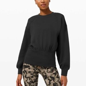 Lululemon Hugged-Waist Cotton Pullover Black Medium B1